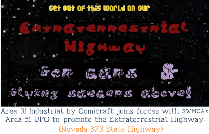 Area 51 UFO Font poster