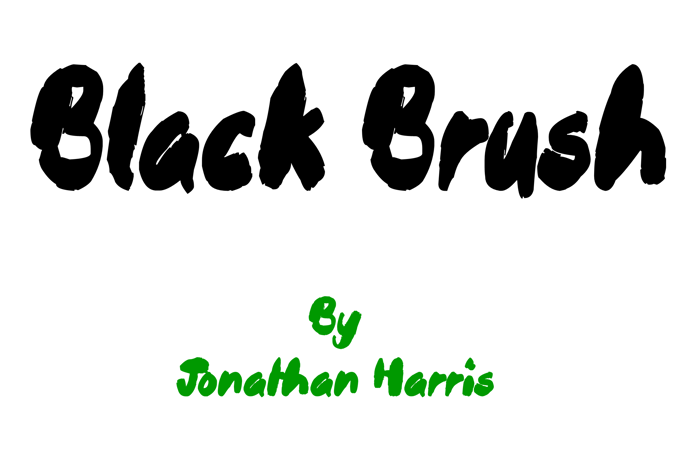 Black Brush Font poster