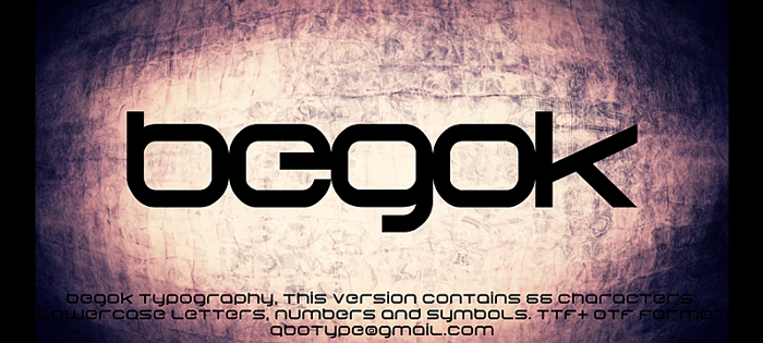 Begok Font poster