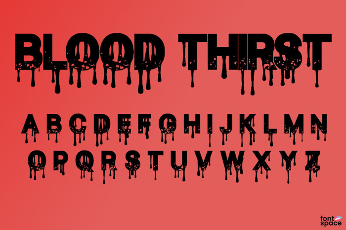Blood Thirst Font poster