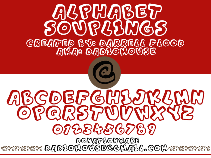 Alphabet Souplings Font poster