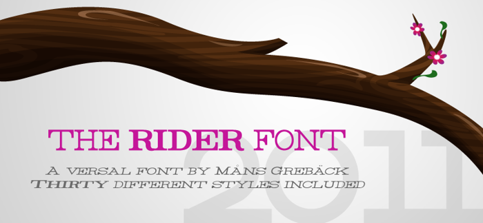 Rider Font poster
