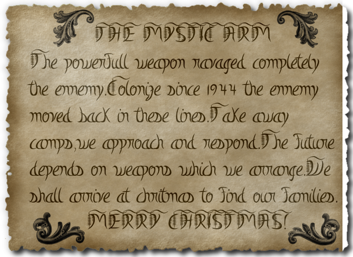 Mystic-Arm Font poster