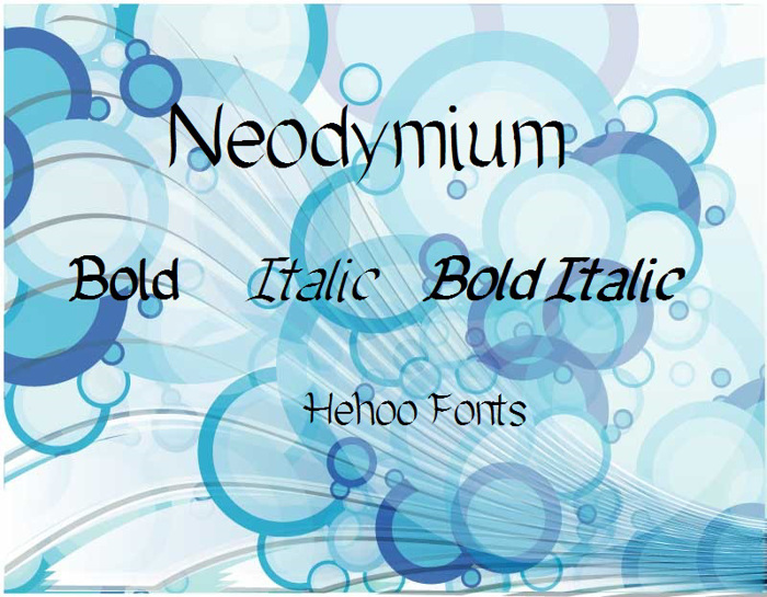 Neodymium Font poster