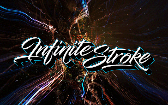 Infinite Stroke Font poster