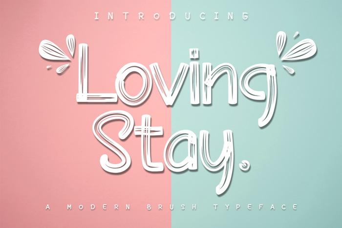Loving Stay Font poster