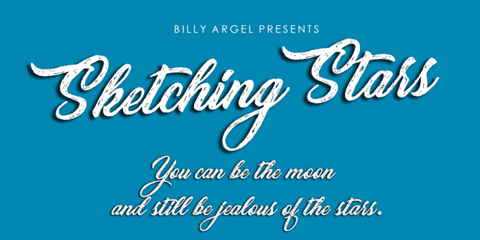 Sketching Stars Font poster