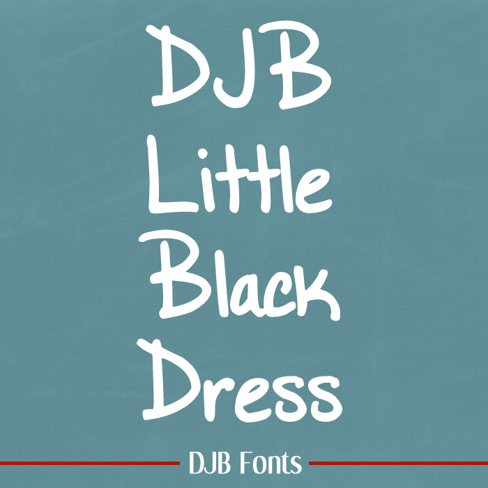 DJB Little Black Dress Font poster