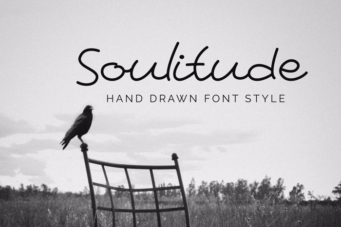 Soulitude Font poster