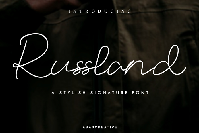 Russland Font poster