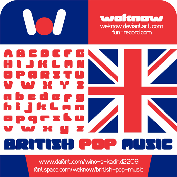British pop Music Font poster