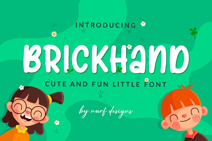 Brickhand Font poster