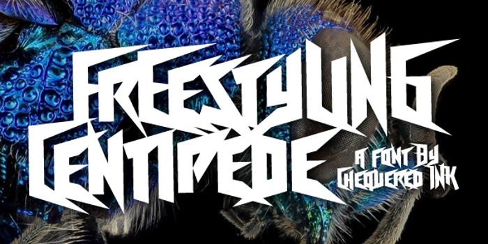 Freestyling Centipede Font poster