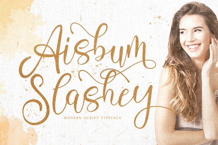 Aisbum Slashey Font poster