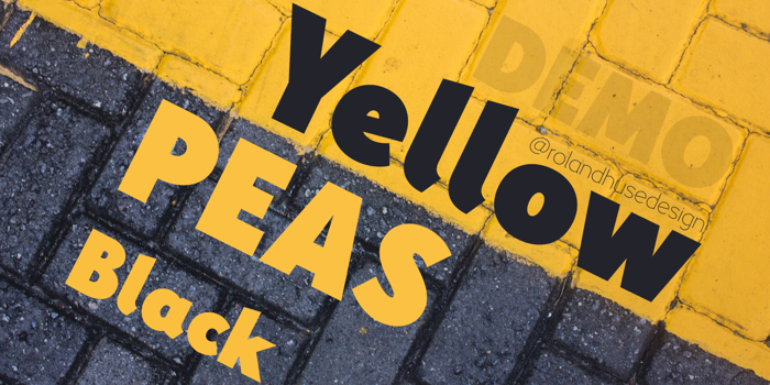 Yellow Peas Demo Black Font poster