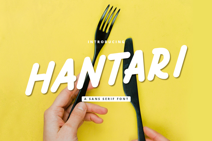 Hantari Font poster
