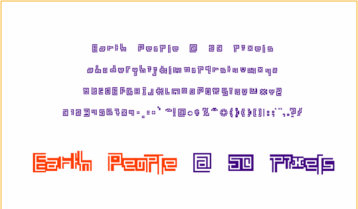 Earth People Font poster