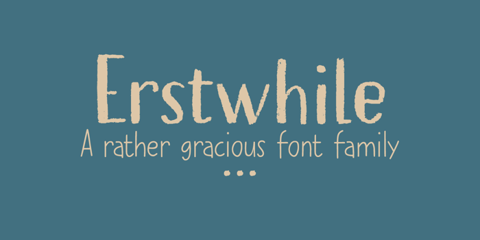 Erstwhile (Demo) Font poster