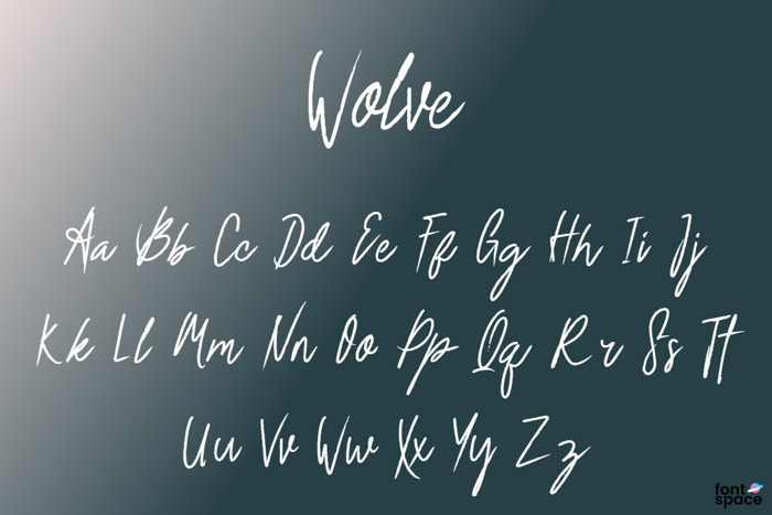 Wolve Font poster