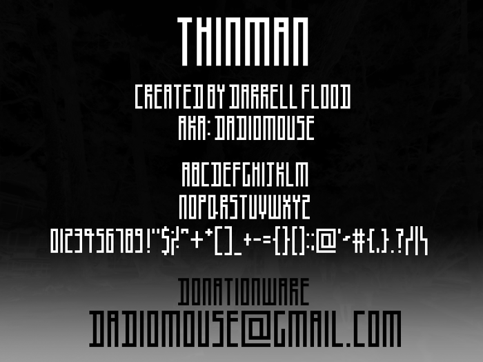 Thinman Font poster
