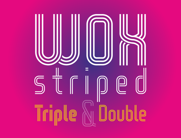 WOX-Striped Triple Demo Font poster