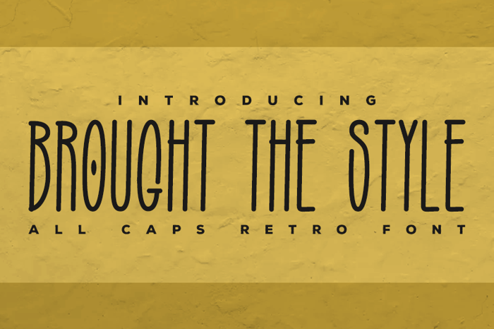 BROUGHT THE STYLE Font poster