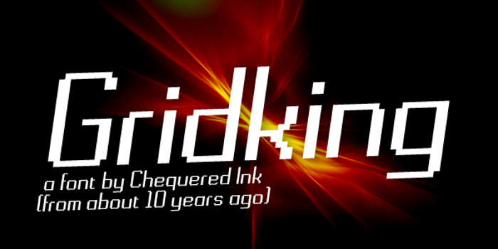 Gridking Font poster