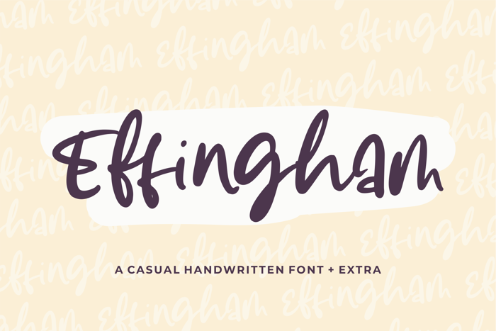 Effingham Font poster