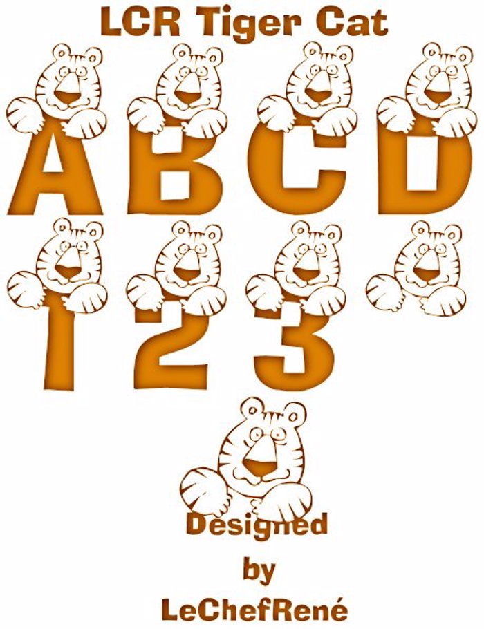 LCR Tiger Cat Font poster