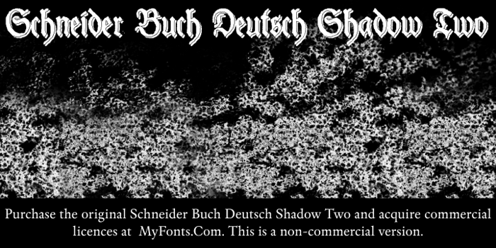 Schneider Buch Deutsch Shadow T Font poster