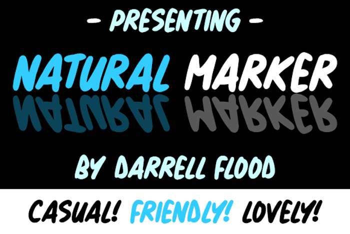 Natural Marker Font poster