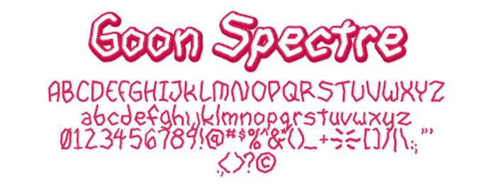 goon spectre TBS Font poster
