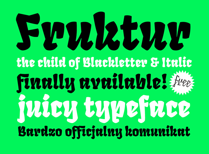Fruktur Font poster