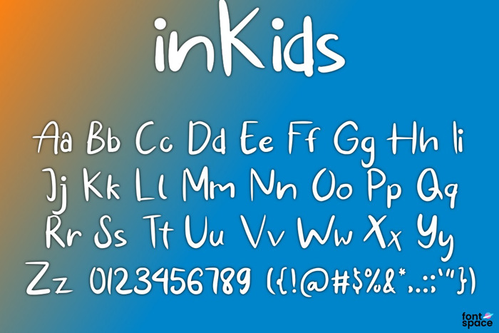 in Kids Font poster