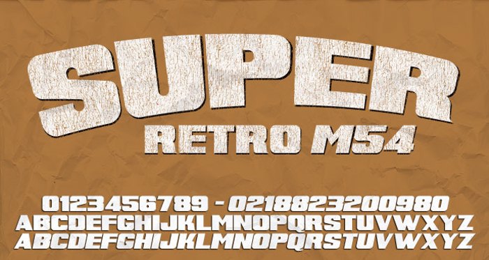 Super Retro M54 Font