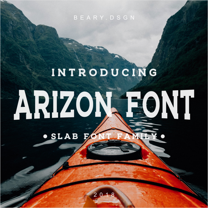 ARIZON Font poster