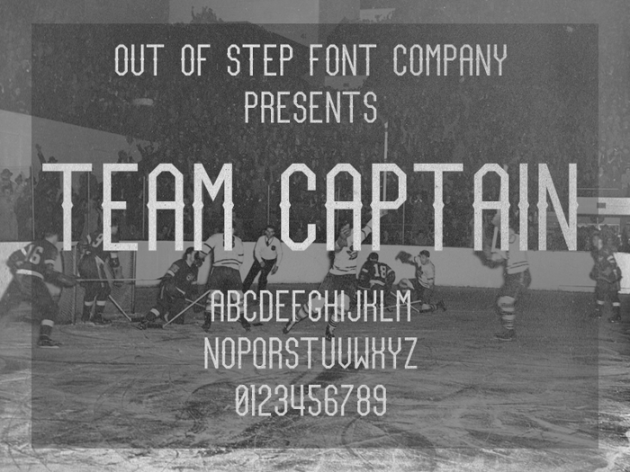 Team Captain Font poster