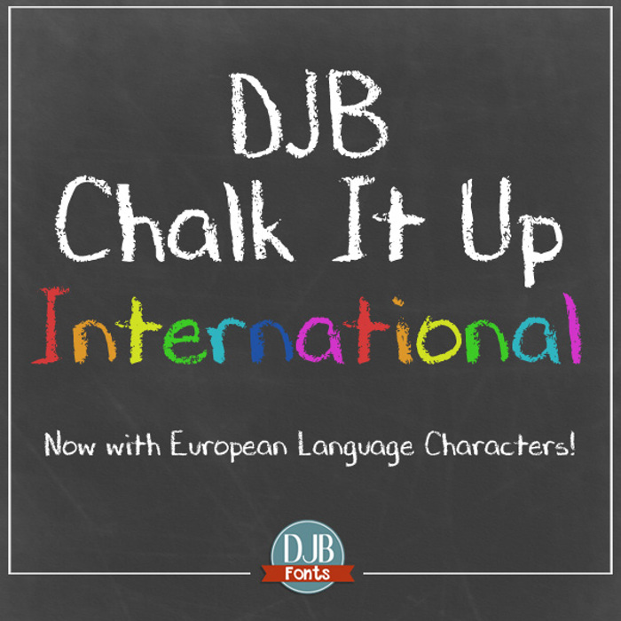 DJB CHALK IT UP Font poster