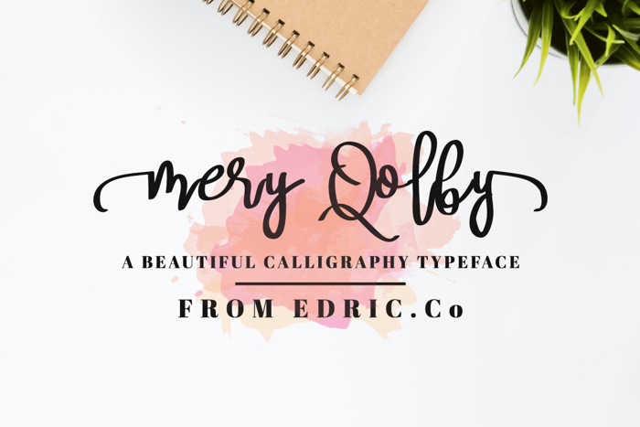 Mery Qolby Font poster