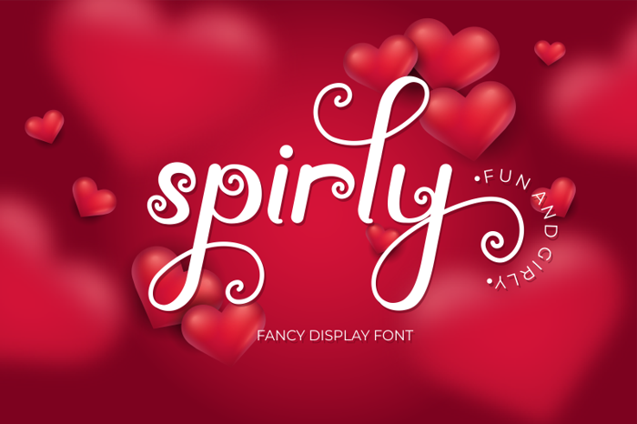 Spirly Font poster