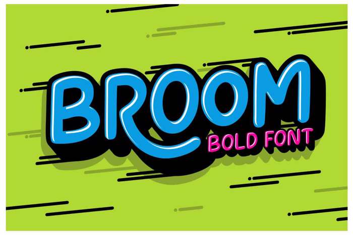 Broom Font poster