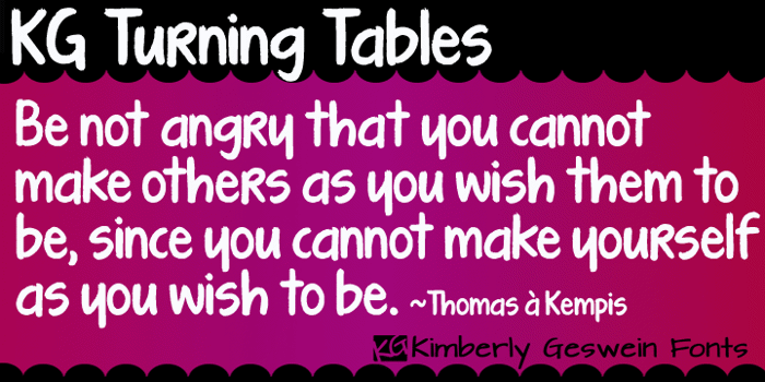KG Turning Tables Font poster