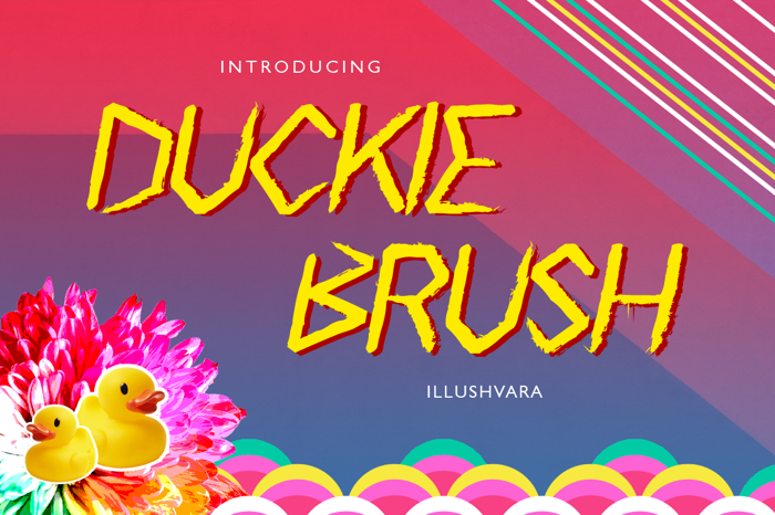Duckie Brush Font poster