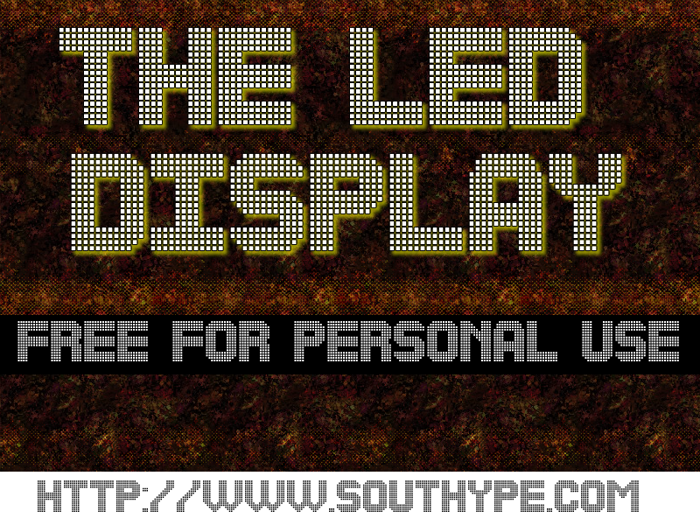 The Led Display St Font poster