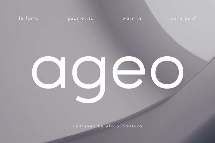 Ageo Font poster