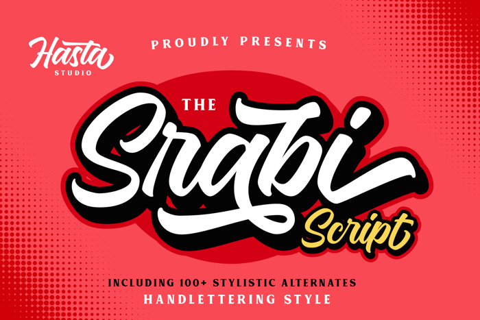Srabi Script Font poster