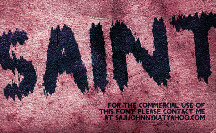 SAINT Font poster