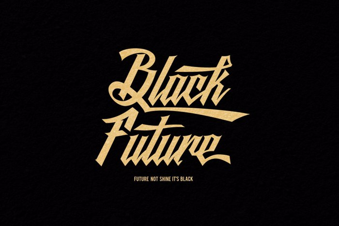 Black Future Font poster