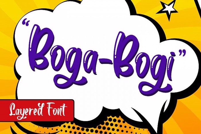 Boga -bogi Font poster