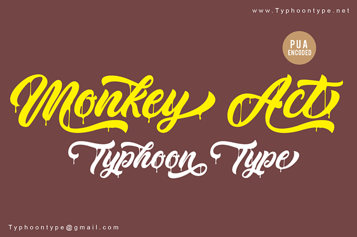 Monkey Act Font poster